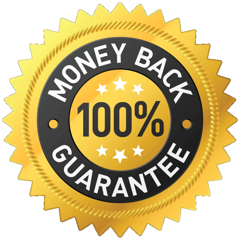 90-Day 100% No-Risk Money Back Guarantee seal
